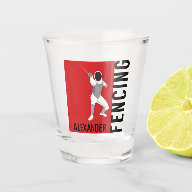 Fencing Shot Glass (Front)