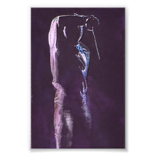 Fencing Silhouette Photo Enlargement Print