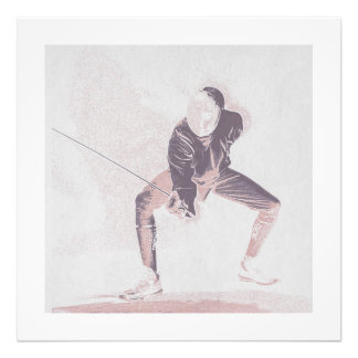 Fencing Silhouette Photo Print