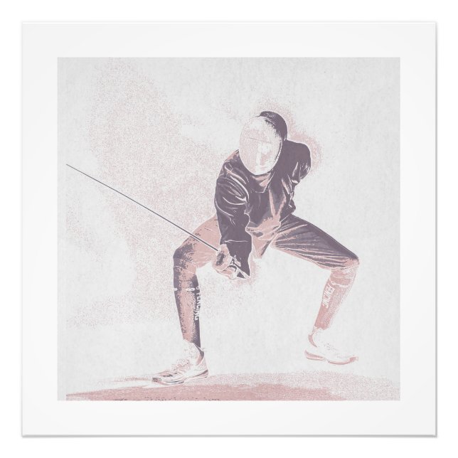 Fencing Silhouette  Photo Print (Front)