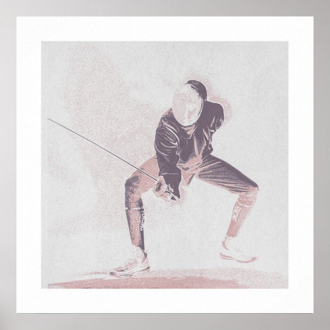 Fencing Silhouette  Poster (Front)