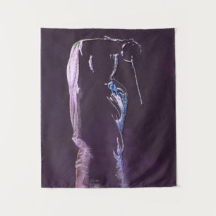 Fencing Silhouette Tapestry