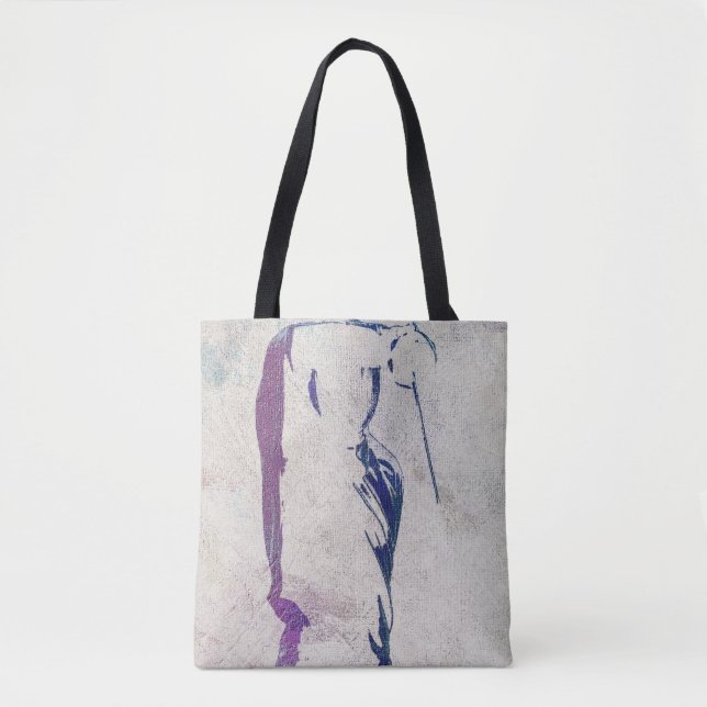 Fencing Silhouette Tote Bag (Front)