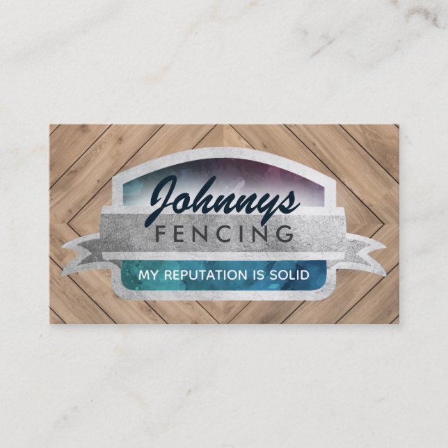 Fencing Slogans Business Cards (Front)