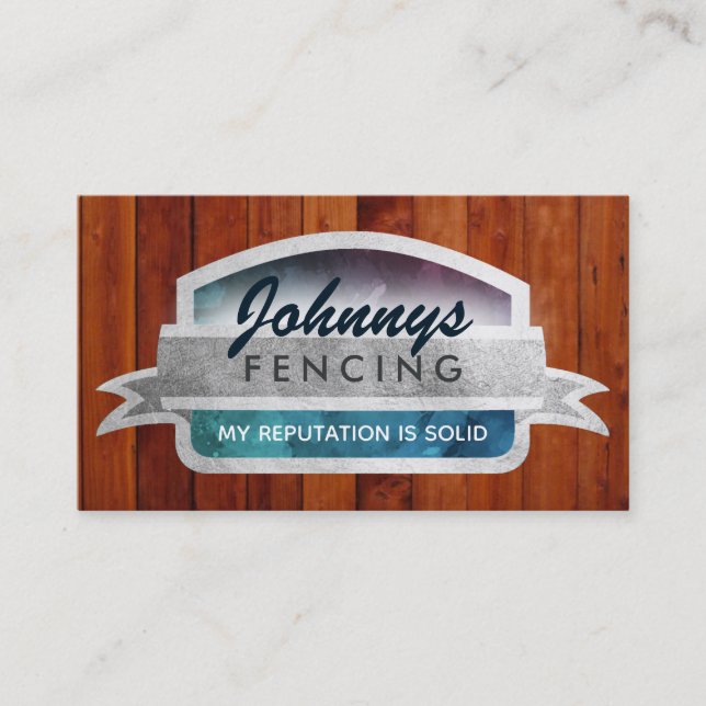 Fencing Slogans Business Cards (Front)