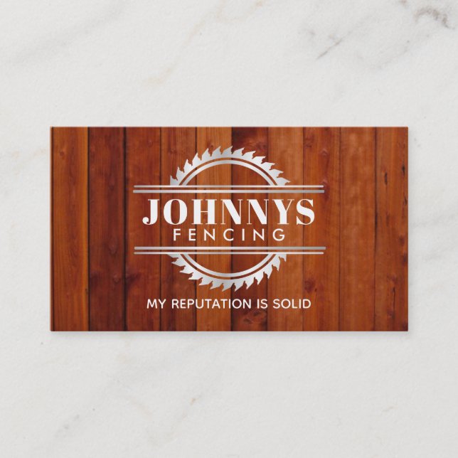 Fencing Slogans Business Cards (Front)