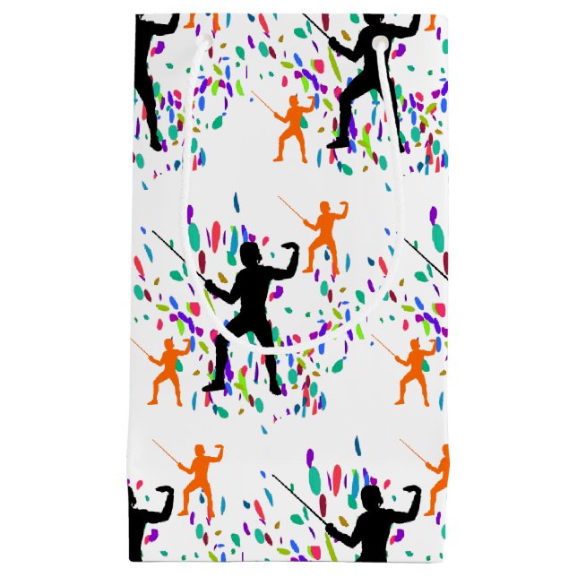 Fencing Sport Small Gift Bag (Front)