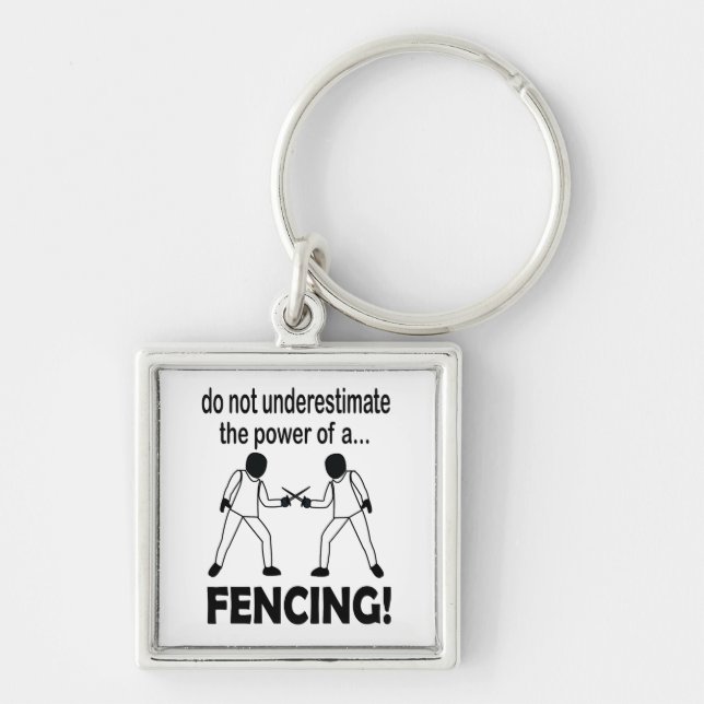Fencing Sports Sword Fencing Key Ring (Front)