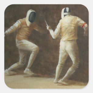 Fencing Square Sticker