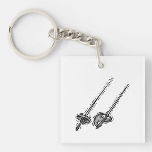Fencing Swords Key Ring