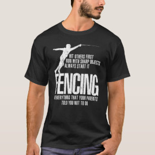 Fencing Swordsmanship Swordplay Tee