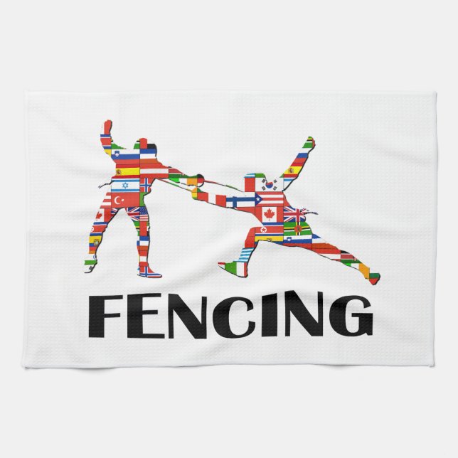 Fencing Tea Towel (Horizontal)