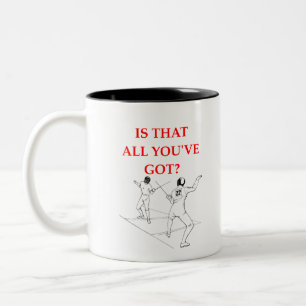 fencing Two-Tone coffee mug