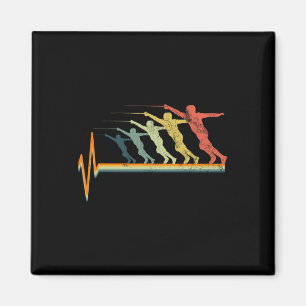 Fencing Vintage Heartbeat Gift Love Gift Magnet