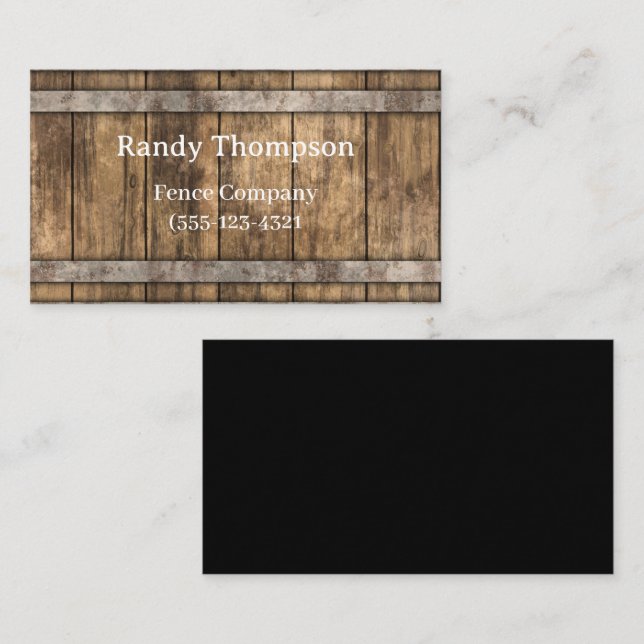  Fencing With A wood In Background  Business Card (Front/Back)