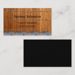 Fencing With Barb Wire on it   Business Card
