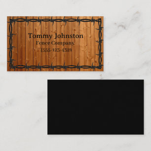 Fencing With Barb Wire on it   Business Card