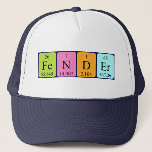 Fender periodic table name hat