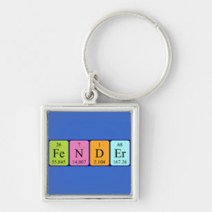 Fender periodic table name keyring