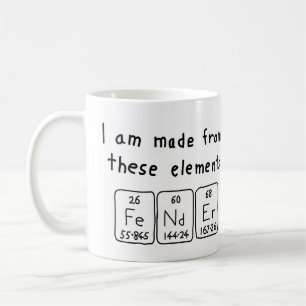 Fender periodic table name mug