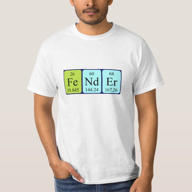Fender periodic table name shirt (Front)