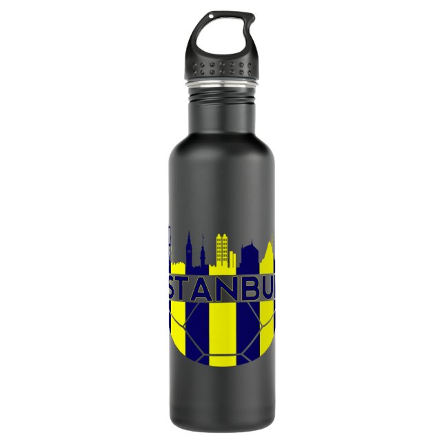 Fenerbahce neighbourhood Istanbul Turkey skyline f 710 Ml Water Bottle (Front)