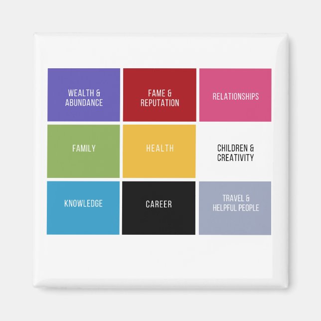 Feng Shui Bagua Magnet (Front)