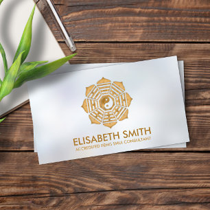 Feng Shui Bagua / Pakua Lotus mandala Business Card