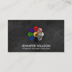 Feng Shui Bagua Pakua Lotus Petals Business Card