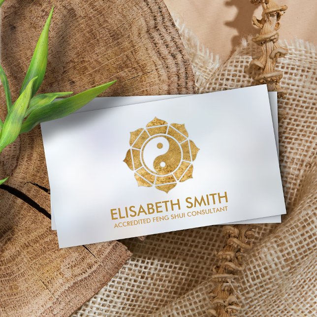 Feng Shui Bagua v Pakua Lotus mandala Business Card (Creator Uploaded)
