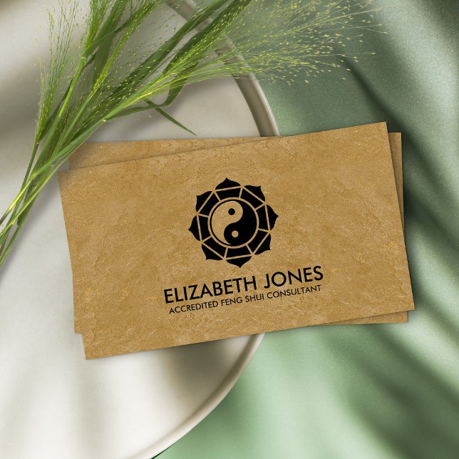 Feng Shui Bagua v Pakua Lotus mandala Business Card (Creator Uploaded)