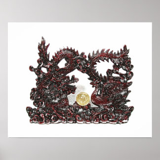Feng Shui Dragon & Phoenix Poster