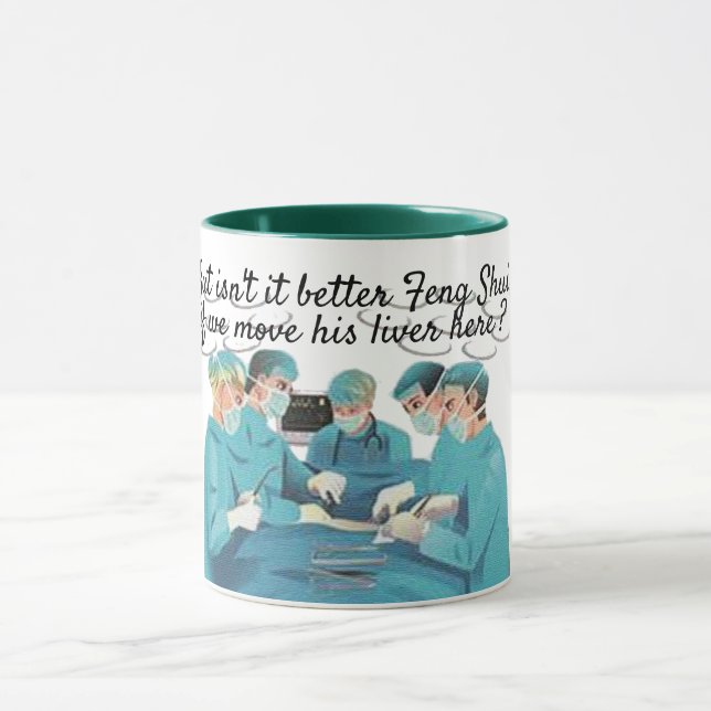 Feng shui move liver doctor medical pun funny mug (Center)