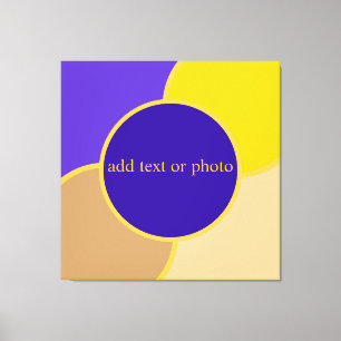 Feng Shui Northwest Purple, Yellow and Beige Canvas Print
