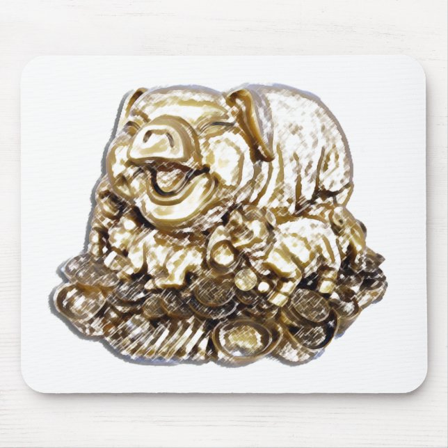 Feng Shui Pig Mouse Mat (Front)