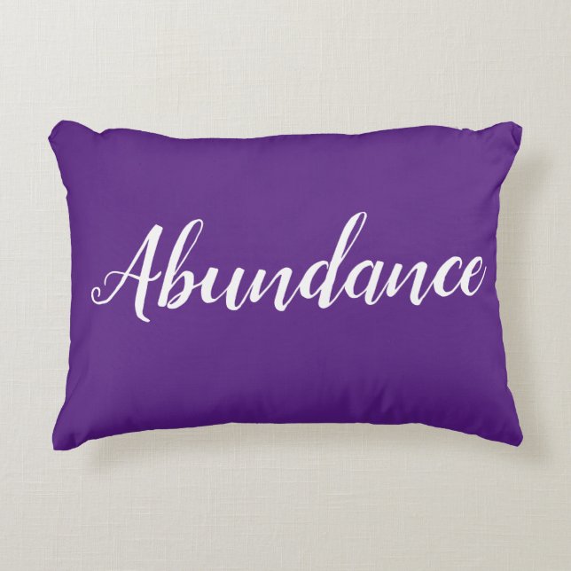 Feng Shui Purple "Abundance" Accent Pillow (Front)