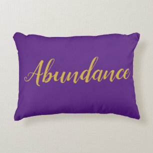 Feng Shui Purple & Gold "Abundance" Accent Pillow