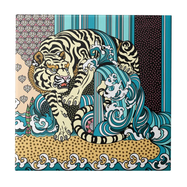 Feng Shui White Tiger Tile (Front)