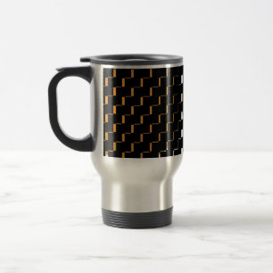 FengShui Fusion Gold Black Geometric Hipster 2 Travel Mug