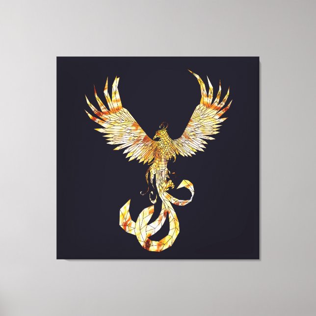 Fênix em chamas - Phoenix on fire. Canvas Print (Front)