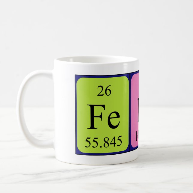 Fenne periodic table name mug (Left)