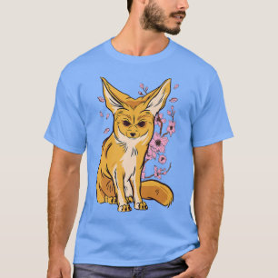 Fennec Fo Flower Desert Animal Ears Fennec Fo Love T-Shirt