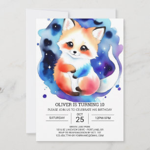 Fennec Fox Birthday Extravaganza Invitation