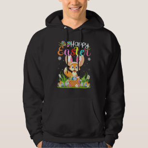 Fennec Fox Bunny Egg Hunting Fennec Fox Happy East Hoodie