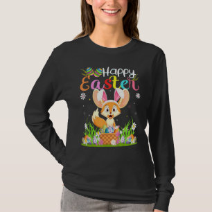 Fennec Fox Bunny Egg Hunting Fennec Fox Happy East T-Shirt
