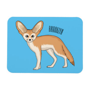 Fennec fox cartoon illustration magnet
