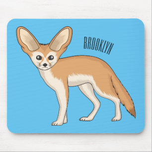Fennec fox cartoon illustration mouse mat