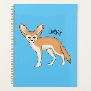 Fennec fox cartoon illustration planner