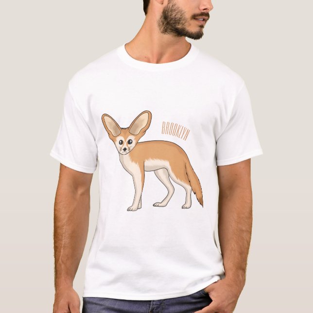 Fennec fox cartoon illustration   T-Shirt (Front)