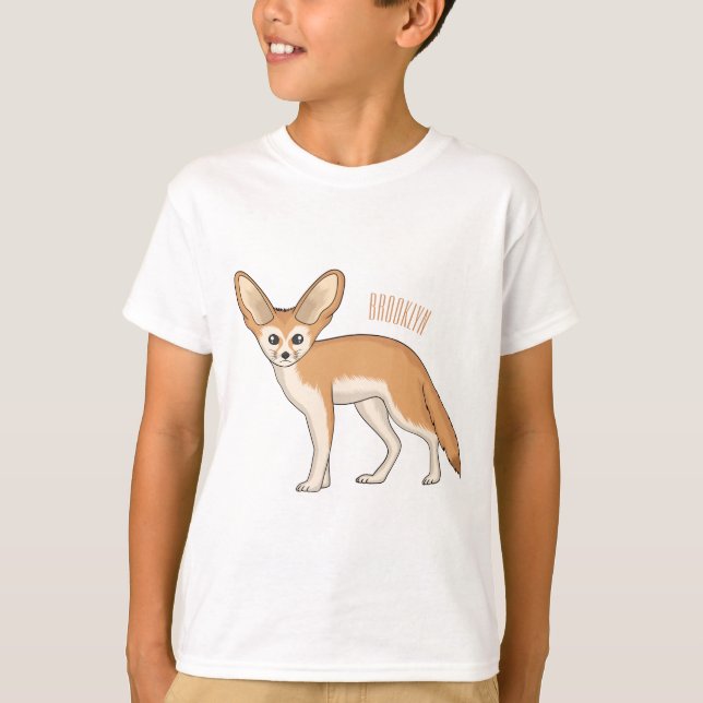 Fennec fox cartoon illustration T-Shirt (Front)